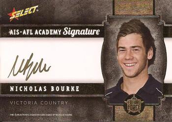 2013 Select Future Force - AIS-AFL Academy Signatures Gold #FFGS16 Nicholas Bourke Front